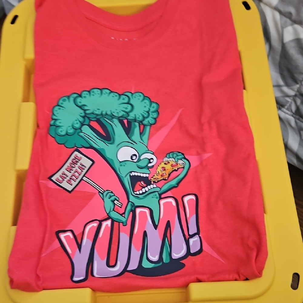 Cat & Jack Red Short Sleeve Tee with Graphic Design